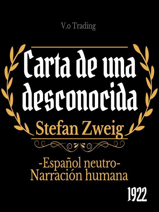 Cover image for Carta de una desconocida